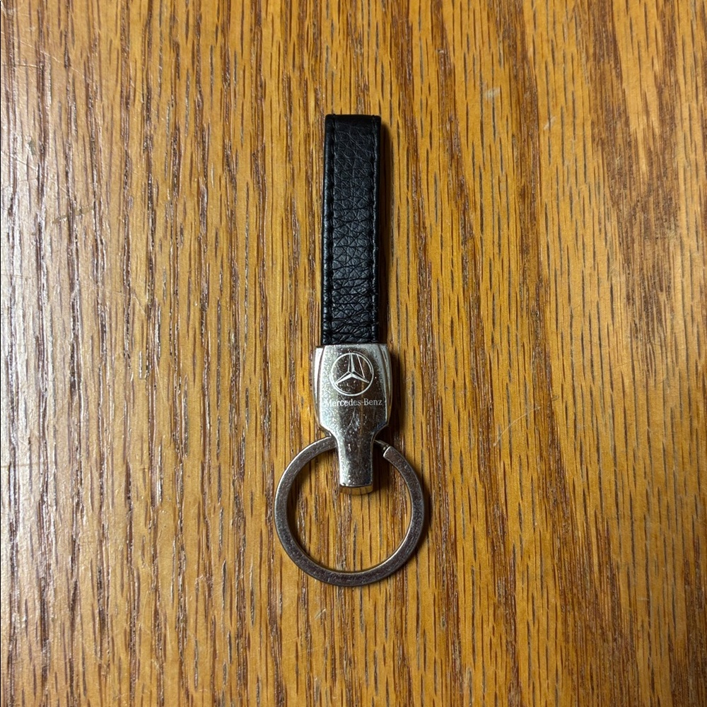 Mercedes-Benz Black Leather Keychain